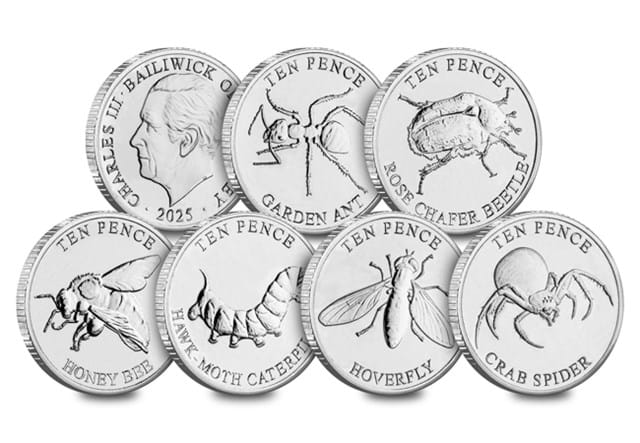 Garden Invertebrates 10Ps (Non Coloured) All Rev (With Obv)