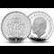 QEII 100 £5 Coin Silver OBV REV JG 1