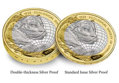 This 2026 Silver Proof £2 Coin has been issue to celebrate 200 years of the Zoological Society of London. The reverse features a tiger, dove and a snail.
