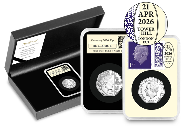 Queen Elizabeth II Centenary 50p DateStamp
