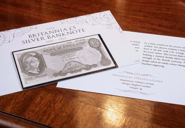 Silver Britannia £5 Note