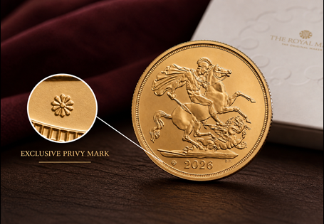 This 22 Carat traditional yellow gold sovereign has been struck on theexact anniversary of Queen Elizabeth's centenary - 21st April 2026. Featuring a special privy mark. Edition Limit just 1000.