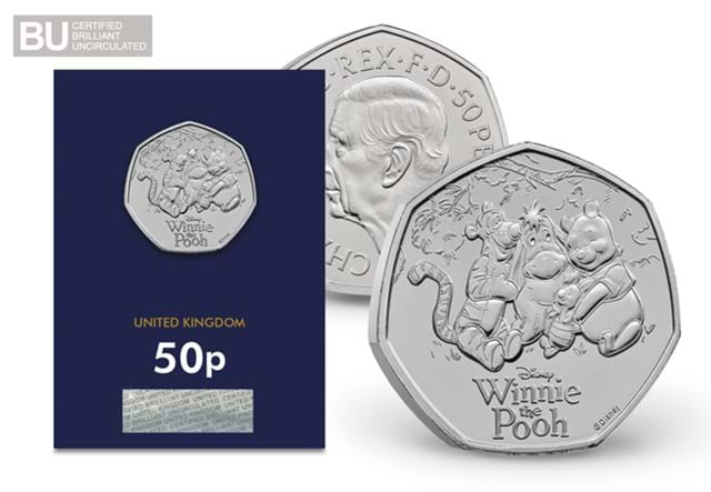 Winnie The Pooh 50P Coin 3 Images AT 15