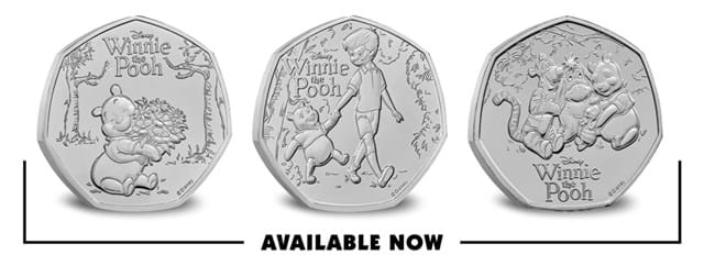 Winnie The Pooh 50P Coin 3 Images AT 29