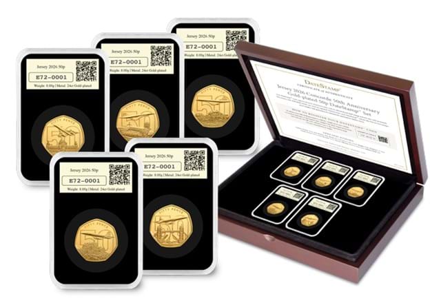 Concorde Gold Plated Datestamp Set Images CL 2