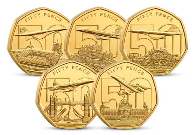 Concorde Gold Plated Datestamp Set Images CL 1