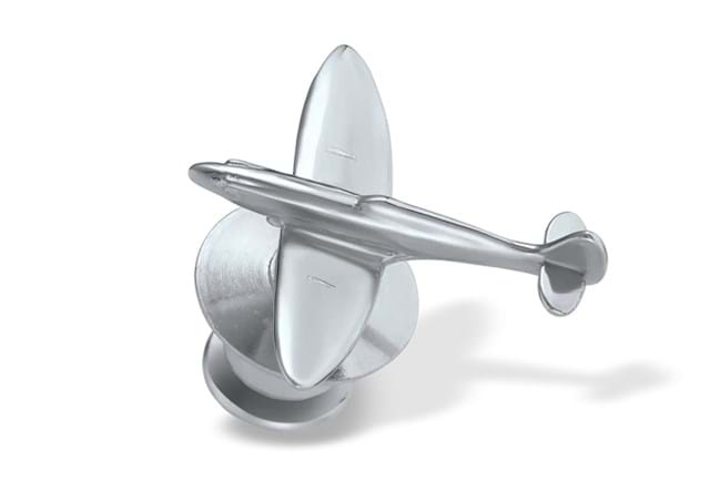 Silver Spitfire Lapel Badge