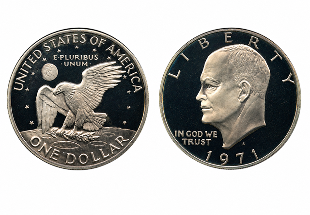 1971 Eisenhower Dollar Obv Rev