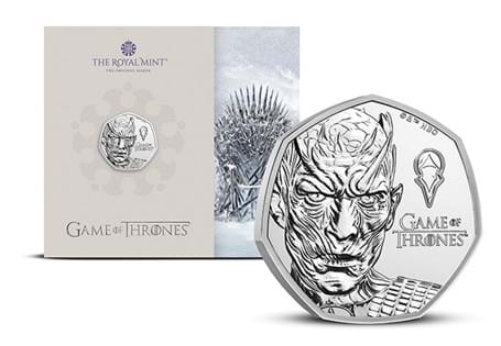 The Royal Mint has issued an official 50p coin to celebrate the fantasy phenomenon, Game of Thrones. Struck to a Brilliant Uncirculated quality and celebrates the power of Ice.